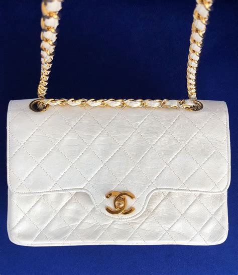 brown chanel bag vintage|white quilted chanel bag.